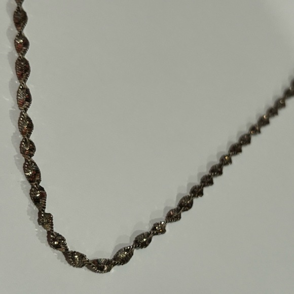 INTERGEM Vintage 925 Sterling Silver & Gold Two Tone Twisted Chain Necklace - Picture 4 of 8